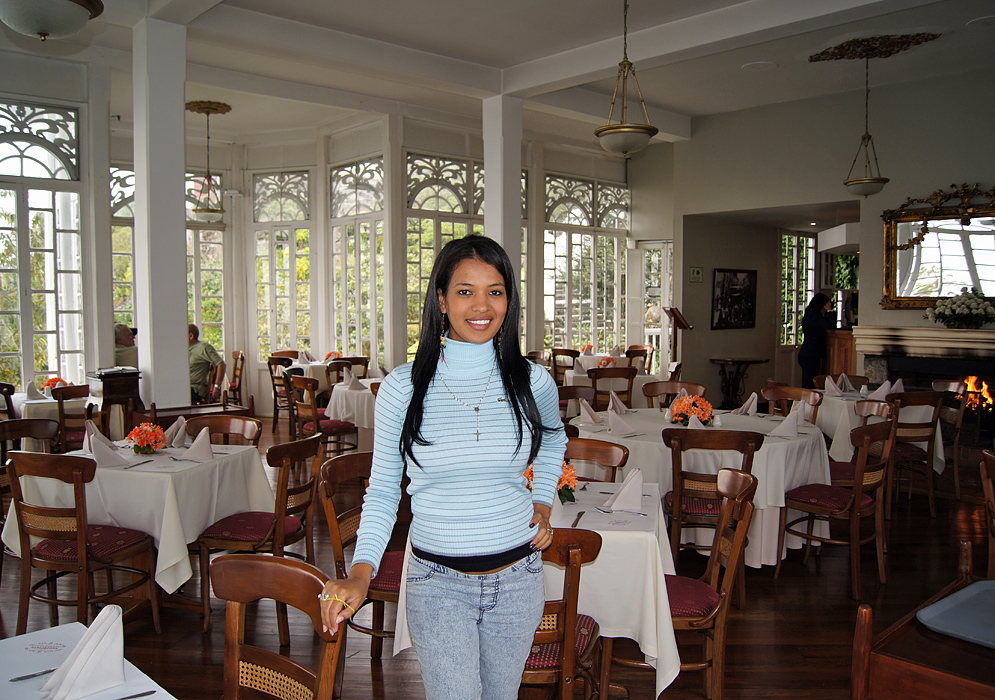 Inside Cerro Monserrate restaurant